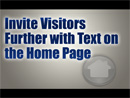 Invite Customers Further with Good Home Page Text