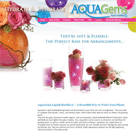 AquaGems :: Liquid Marbles for Flower Arrangements :: http://www.aqua-gems.com